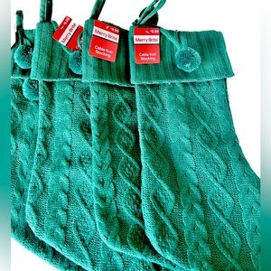 Cable knit stockings,  NWT. Dark Green I have 4 of them!  $5 each